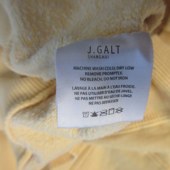 Brandy Melville J. Galt Honey Embroidered Sweatshirt Women Yellow Crew Neck 394 - Picture 6 of 12